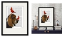Courtside Market Basset Hound and Birds 16" x 20" Framed and Matted Art